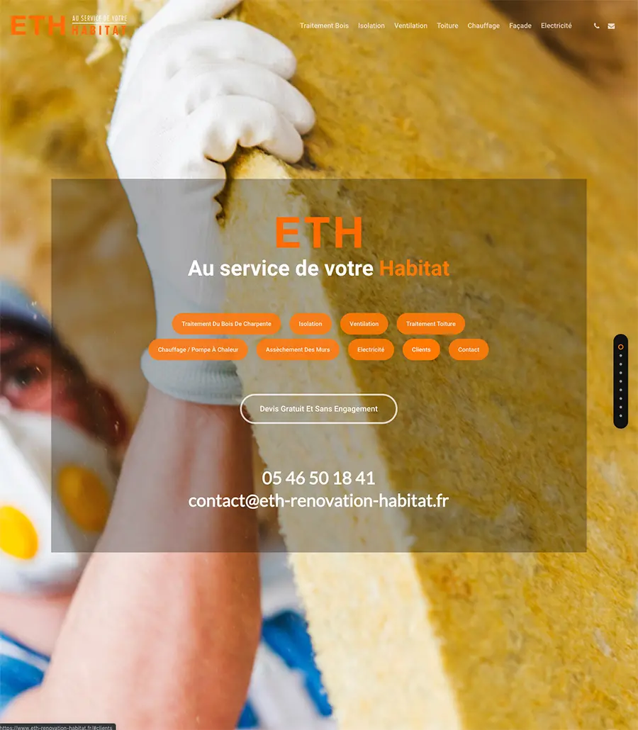 Création Site Internet WordPress ETH Au service de l'Habitat