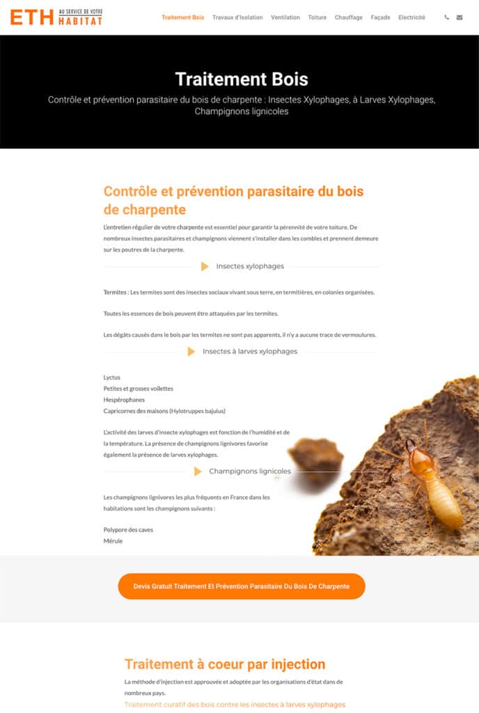 Création Site Internet WordPress ETH Au service de l'Habitat