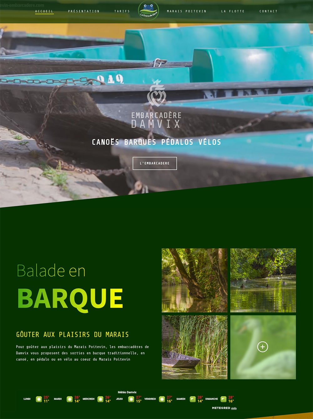 Création site internet Balades en barques dans le Marais Poitevin
