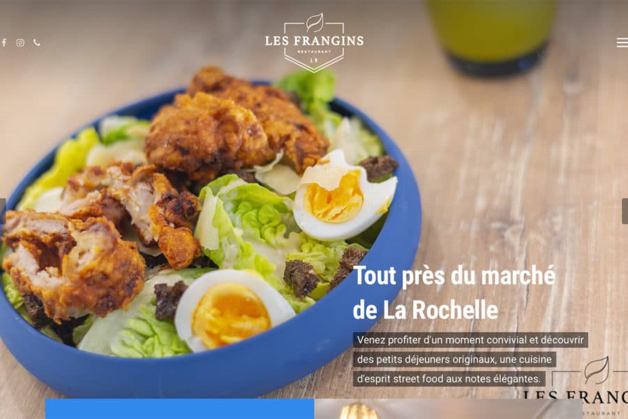 Création du site Internet WordPress du Restaurant Les Frangins à La Rochelle : Votre nouvelle adresse food à La Rochelle.