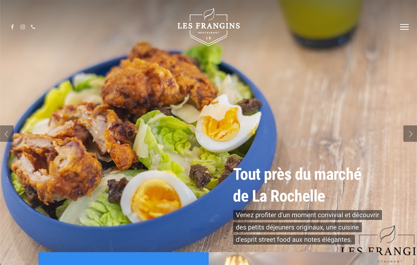 Création du site Internet WordPress du Restaurant Les Frangins à La Rochelle : Votre nouvelle adresse food à La Rochelle.
