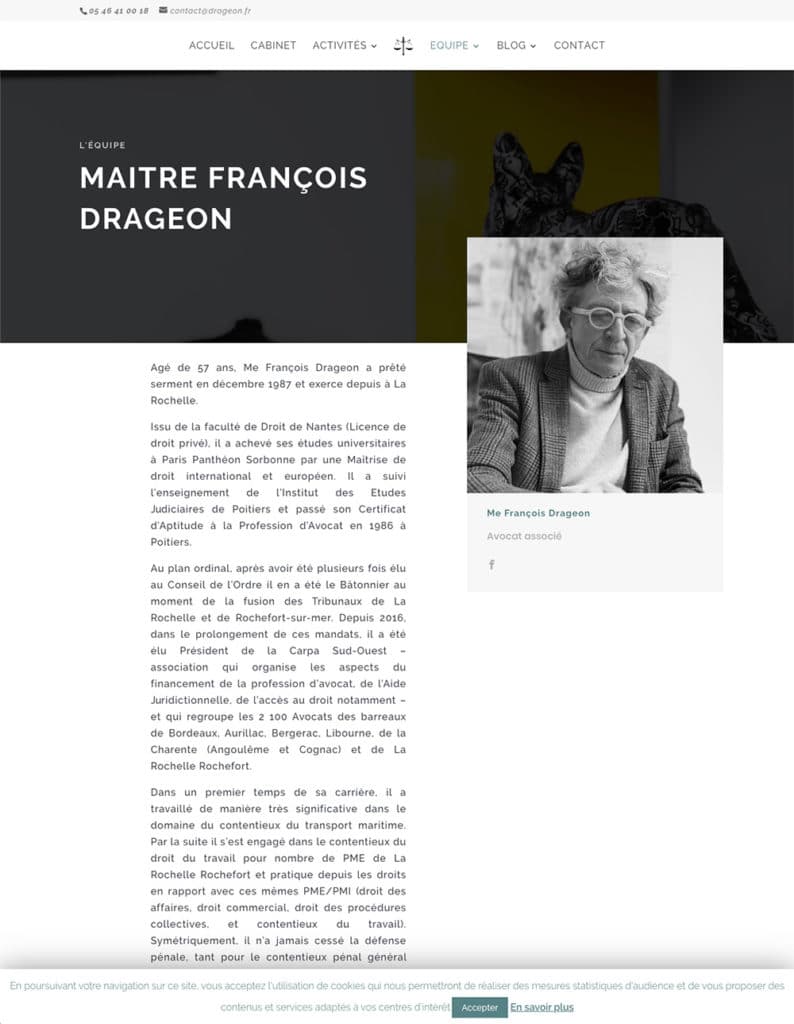 site interent cabinet d'avocats Drageon et Associés à La Rochelle