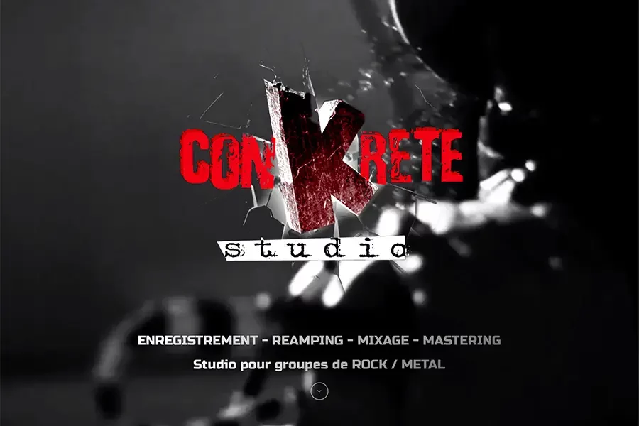 Création site internet studio enregistrement rock Metal Conkrete Studio