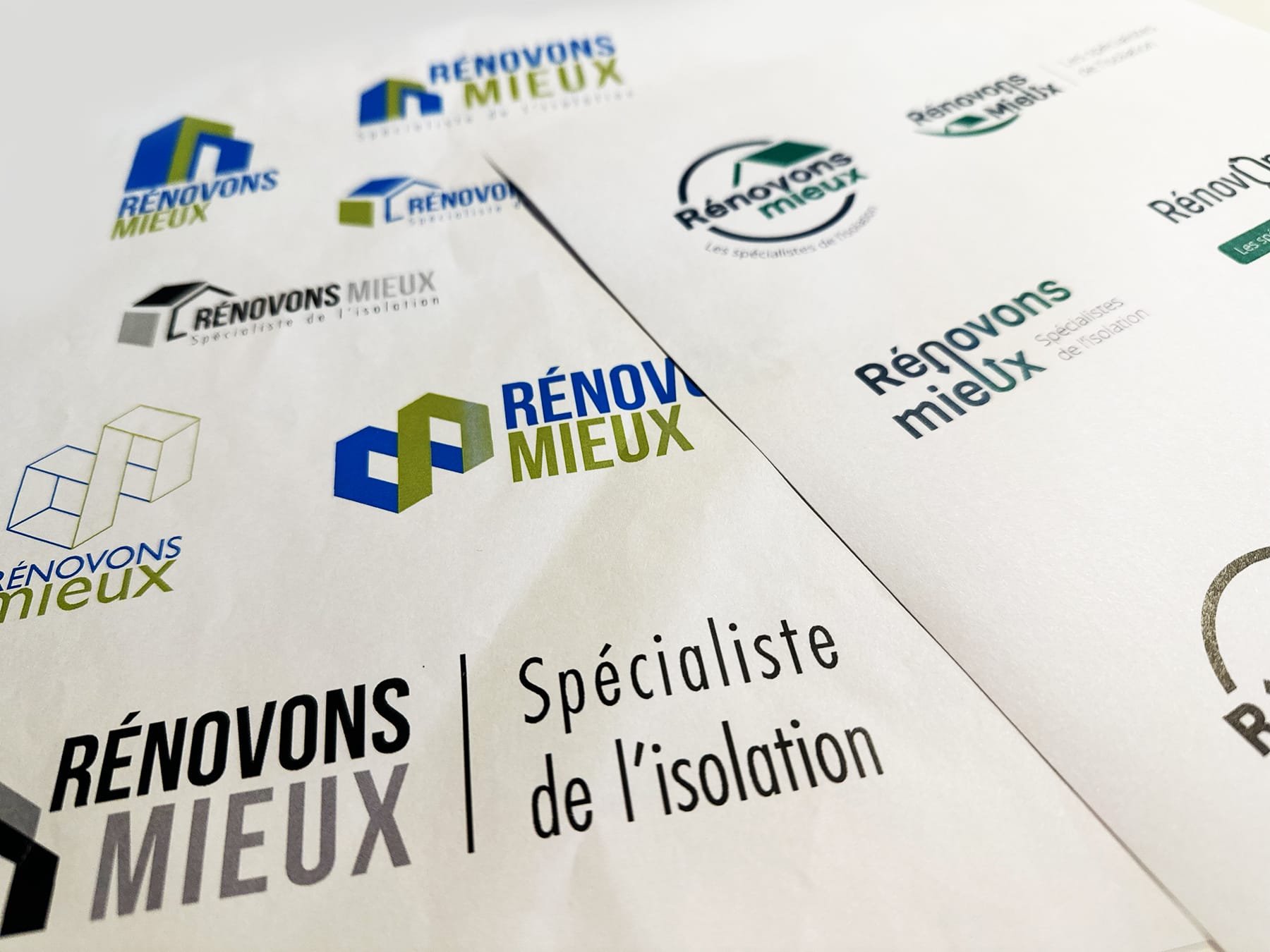 Création identité visuelle entreprise « Rénovons Mieux » à La Rochelle